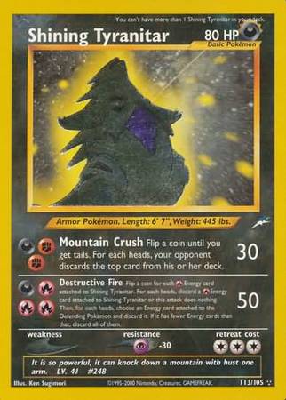 Shining Tyranitar (113/105) [Neo Destiny Unlimited] 