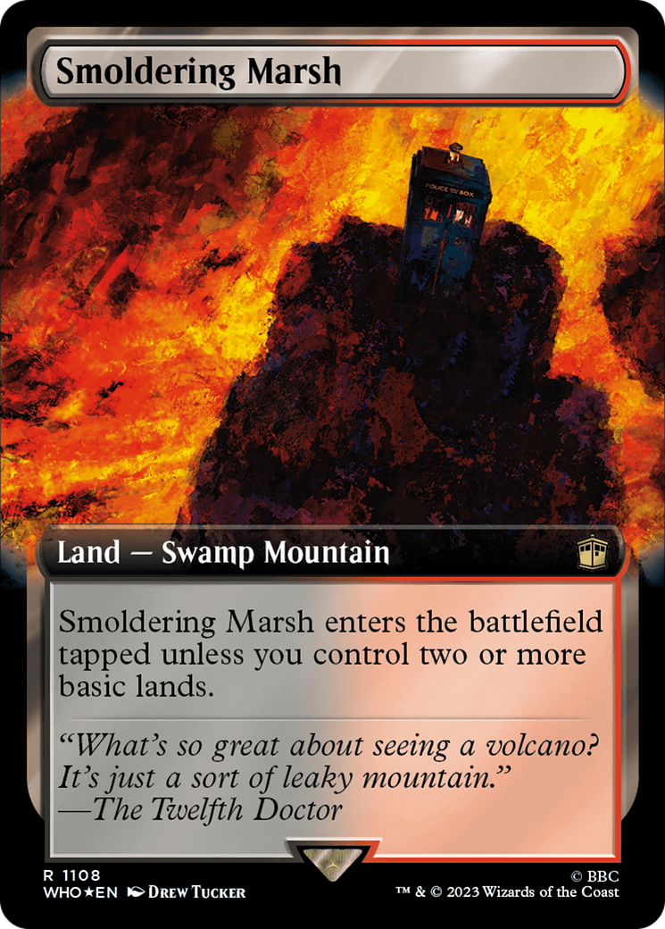 Smoldering Marsh (Extended Art) (Surge Foil) [Doctor Who] 