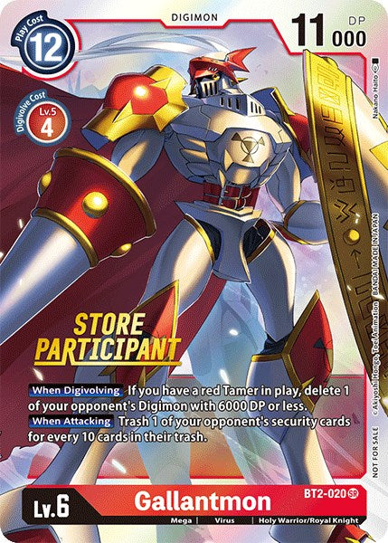 Gallantmon [BT2-020] (Store Participant) [Release Special Booster Promos]