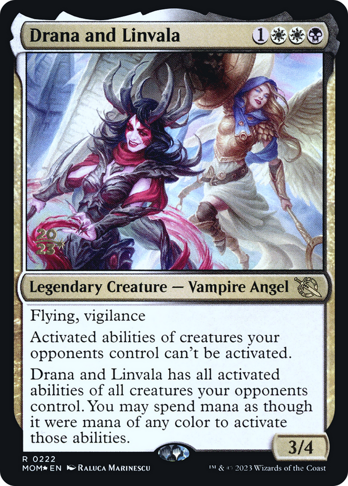 Drana and Linvala [March of the Machine Prerelease Promos] 