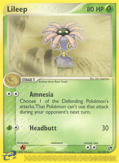 Lileep (43/100) [EX: Sandstorm] 