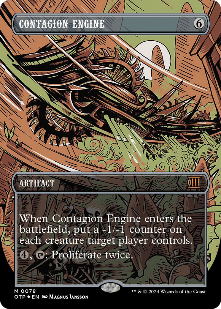 Contagion Engine (Textured Foil) [Outlaws of Thunder Junction: Breaking News] 