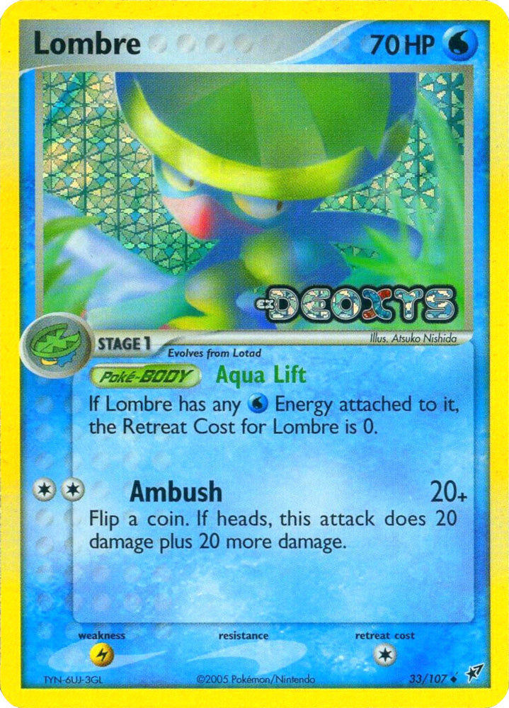 Lombre (33/107) (Stamped) [EX: Deoxys] 