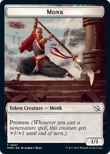 Monk // Zombie Double-Sided Token [March of the Machine Tokens] 