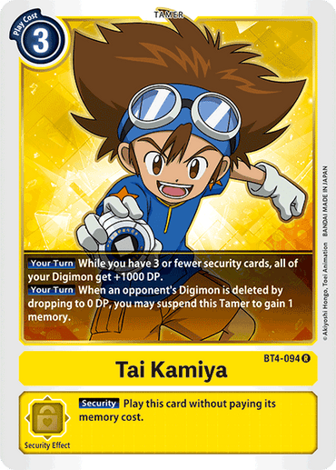 Tai Kamiya [BT4-094] [Great Legend] 