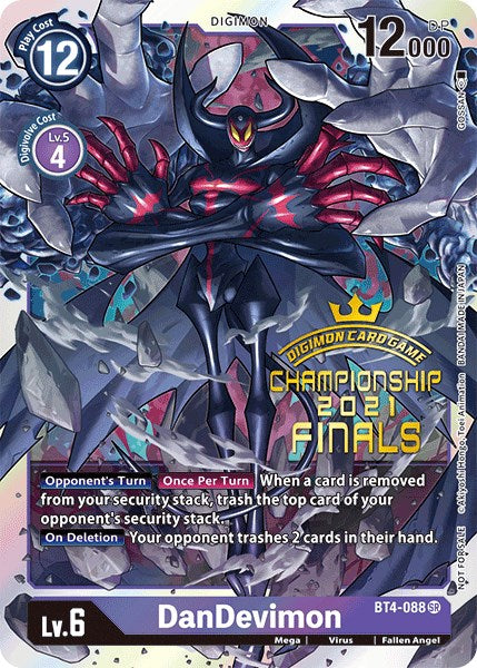 DanDevimon [BT4-088] (2021 Championship Finals Event Pack Alt-Art Gold Stamp Set) [Great Legend Promos] 