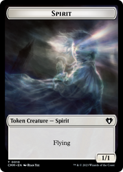 Spirit (0010) // Construct (0041) Double-Sided Token [Commander Masters Tokens] 