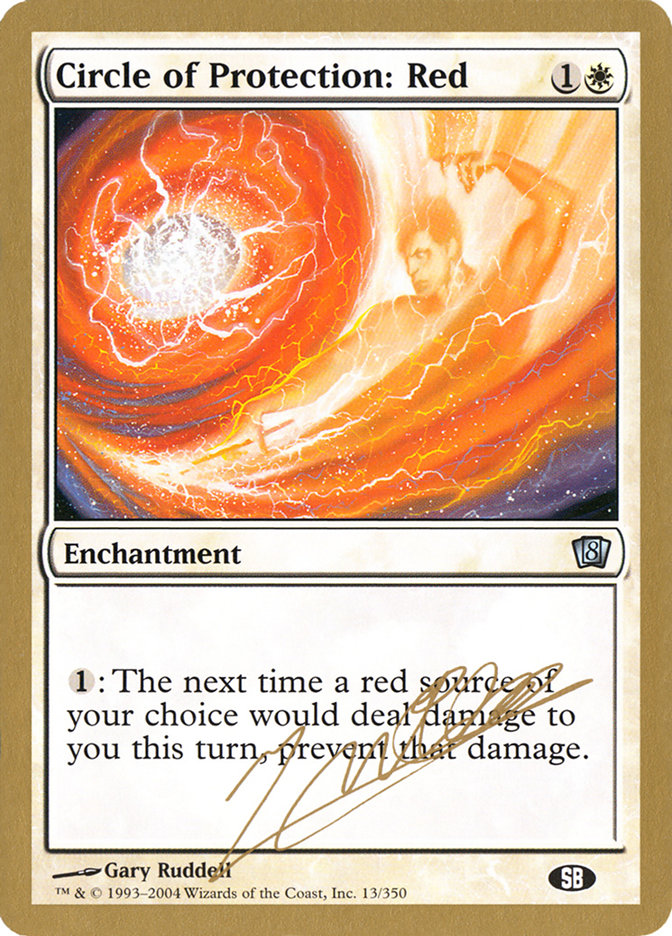 Circle of Protection: Red (Julien Nuijten) (SB) [World Championship Decks 2004] 