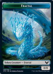 Fractal // Pest Double-Sided Token [Strixhaven: School of Mages Tokens] 