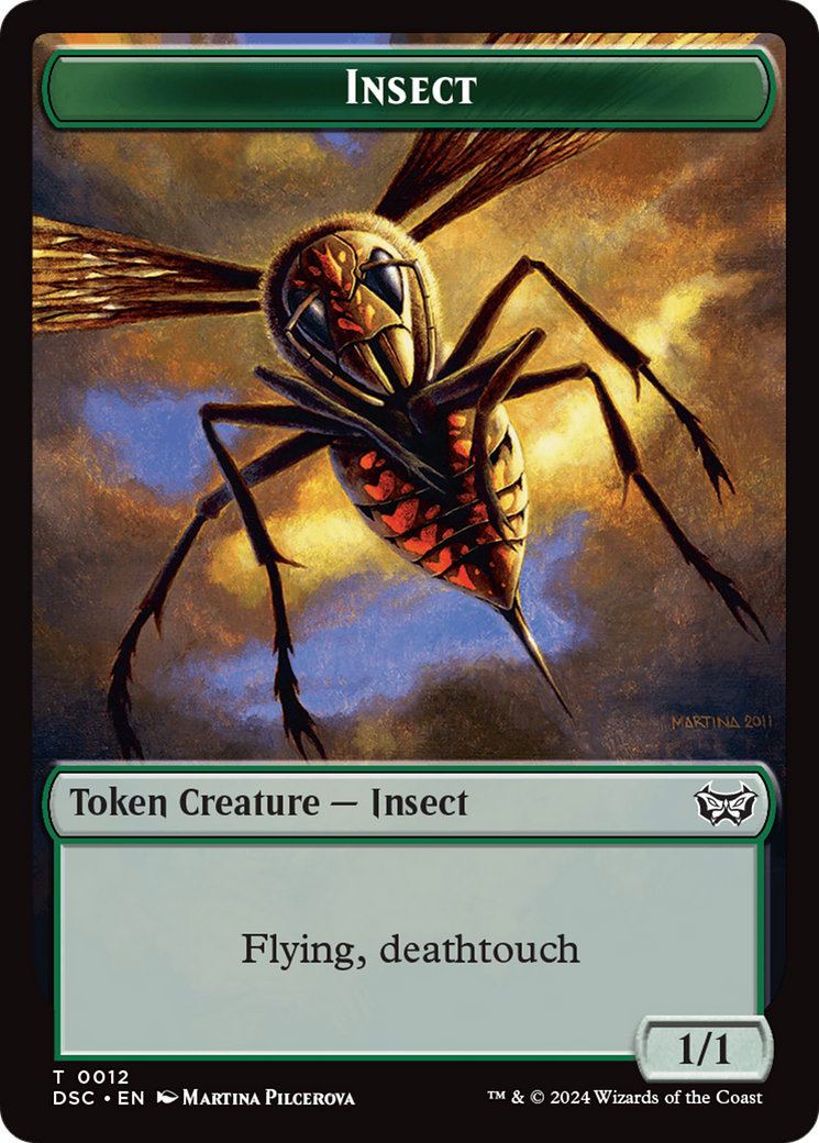 Insect (0012) // Spider Double-Sided Token [Duskmourn: House of Horror Commander Tokens]