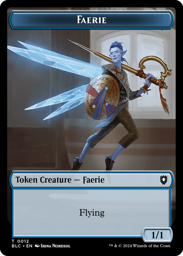Phyrexian Golem // Faerie Double-Sided Token [Bloomburrow Commander Tokens] 