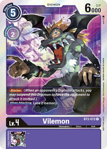 Vilemon [BT2-072] (Event Pack 1) [Release Special Booster Promos] 