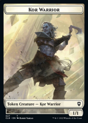 Kor Warrior // Wizard Double-Sided Token [Commander Legends: Battle for Baldur's Gate Tokens] 