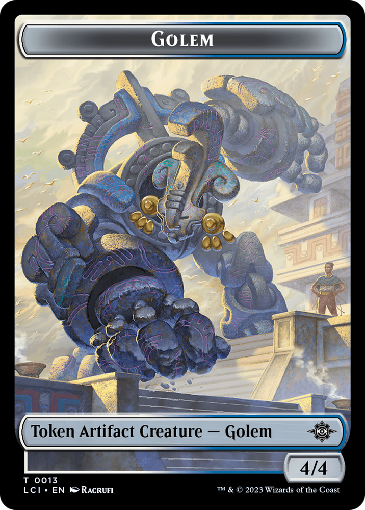 Treasure (0018) // Golem Double-Sided Token [The Lost Caverns of Ixalan Tokens] 