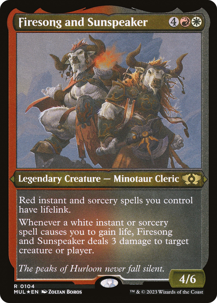 Firesong and Sunspeaker (Foil Etched) [Multiverse Legends] 