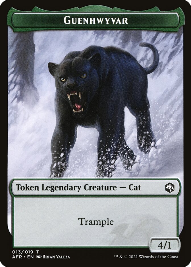 Wolf // Guenhwyvar Double-Sided Token [Dungeons &amp; Dragons: Adventures in the Forgotten Realms Tokens] 