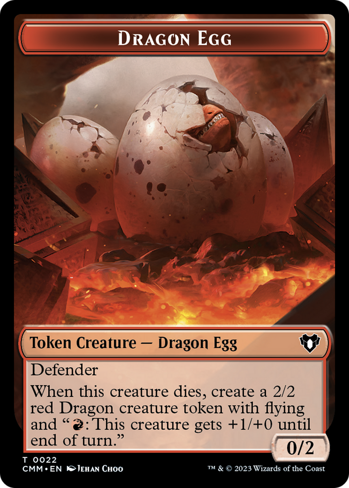 Dragon Egg Token [Commander Masters Tokens] 