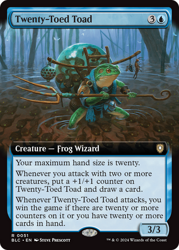 Twenty-Toed Toad (Extended Art) [Bloomburrow Commander] 