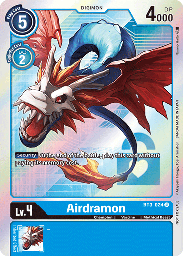 Airdramon [BT3-024] (Buy-A-Box Promo) [Release Special Booster Ver.1.5 Promos] 