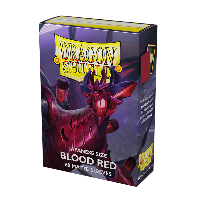 Dragon Shield: Japanese Size 60ct Sleeves - Blood Red (Matte) 