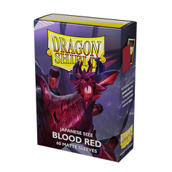 Dragon Shield: Japanese Size 60ct Sleeves - Blood Red (Matte) 