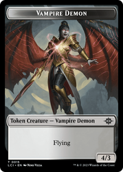 Fungus Dinosaur // Vampire Demon Double-Sided Token [The Lost Caverns of Ixalan Tokens] 