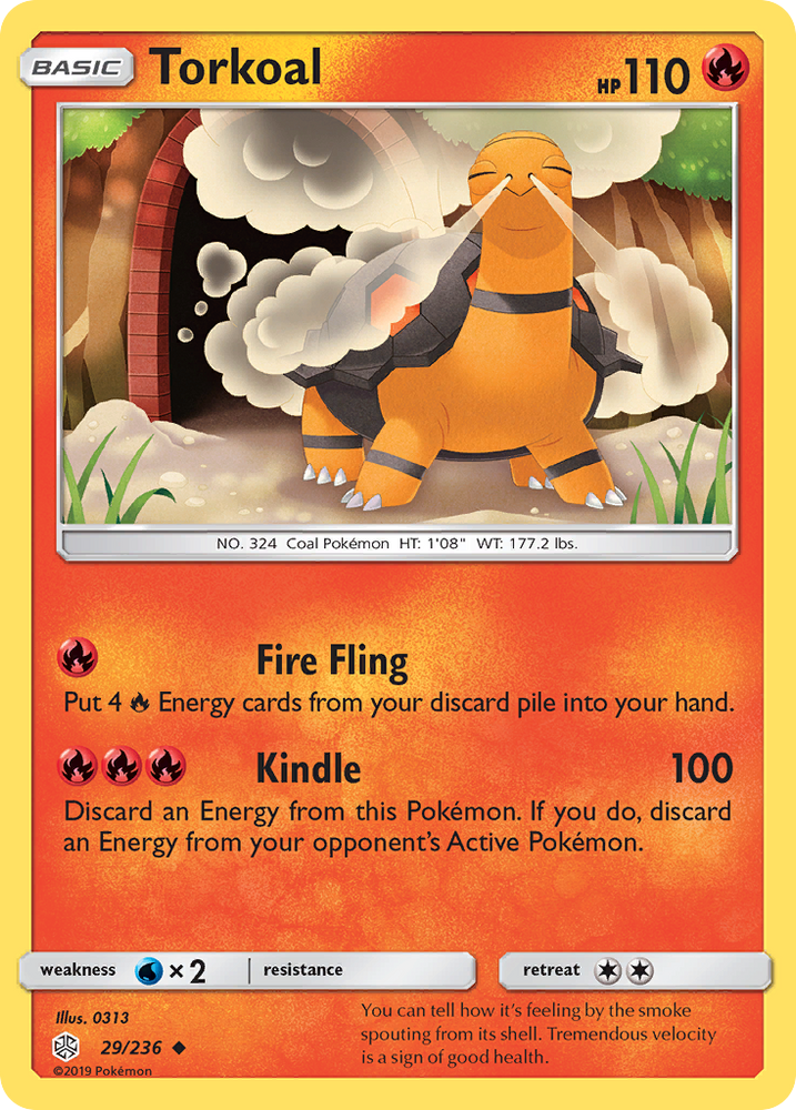 Torkoal (29/236) [Sun &amp; Moon: Cosmic Eclipse] 