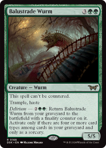 Balustrade Wurm [Duskmourn: House of Horror] 