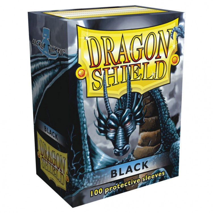 Dragon Shield: Standard 100ct Sleeves - Black (Classic) (Older Box Art) 