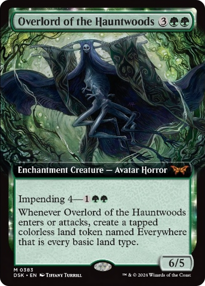 Overlord of the Hauntwoods (Extended Art) [Duskmourn: House of Horror] 