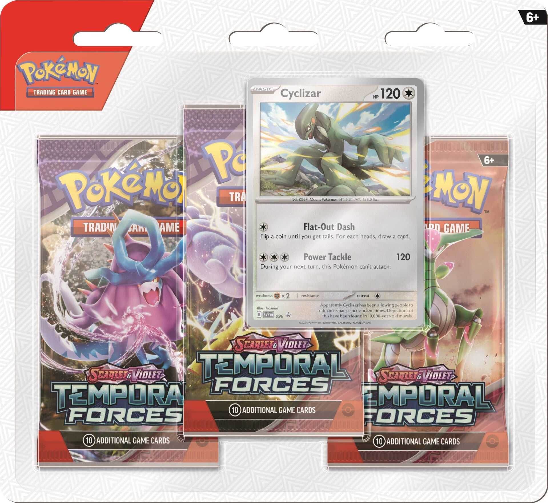 Scarlet & Violet: Temporal Forces - 3-Pack Blister (Cyclizar) 