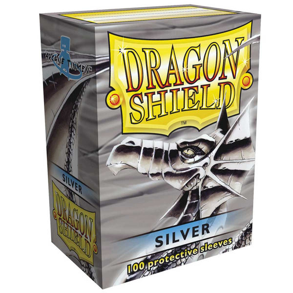 Dragon Shield: Standard 100ct Sleeves - Silver (Classic) (Older Box Art) 