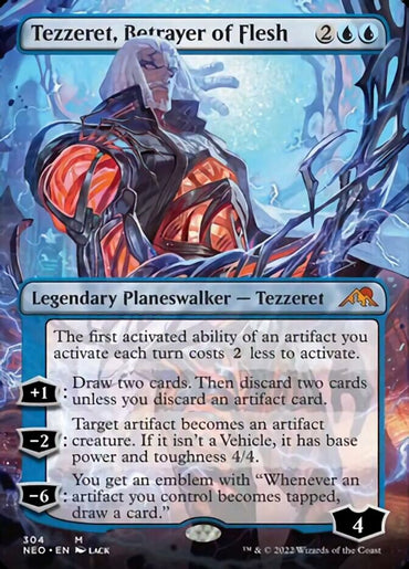 Tezzeret, Betrayer of Flesh (Borderless) [Kamigawa: Neon Dynasty] 