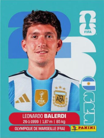 #ARG007 | Panini | Fifa World Cup Stickers | 2026 | Leonardo BALERDI | Argentina