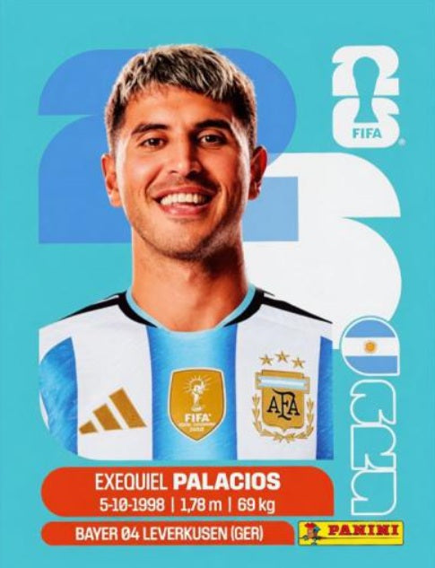 #ARG011 | Panini | Fifa World Cup Stickers | 2026 | Exequiel PALACIOS | Argentina