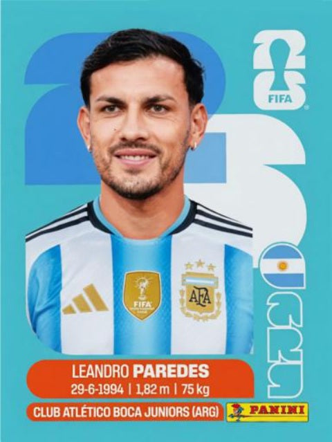 #ARG012 | Panini | Fifa World Cup Stickers | 2026 | Leandro PAREDES | Argentina