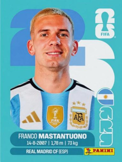 #ARG015 | Panini | Fifa World Cup Stickers | 2026 | Franco MASTANTUONO | Argentina