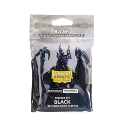 Dragon Shield: Standard Size 100ct Inner Sleeves - Perfect Fit Thick (Black)