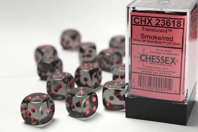 Chessex Translucent Smoke/Red