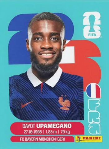 #FRA007 | Panini | Fifa World Cup Stickers | 2026 | Davot UPAMECANO | Francia