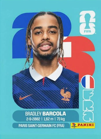 #FRA016 | Panini | Fifa World Cup Stickers | 2026 | Bradley BARCOLA | Francia