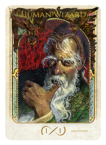 Tokens of Spirit: Human Wizard Token (1/1) (Foil)
