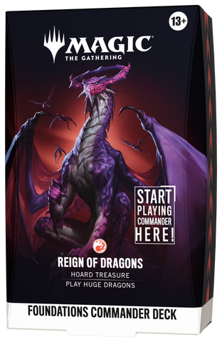 Magic: The Gathering | Foundations Commander [FDC] | Commander Deck | Reign of Dragons
