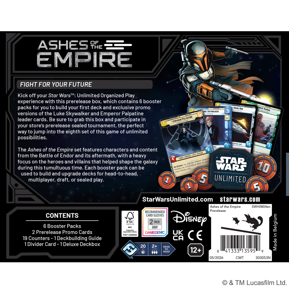 Preorden | Star Wars Unlimited - Ashes of the Empire: Prerelease Kit