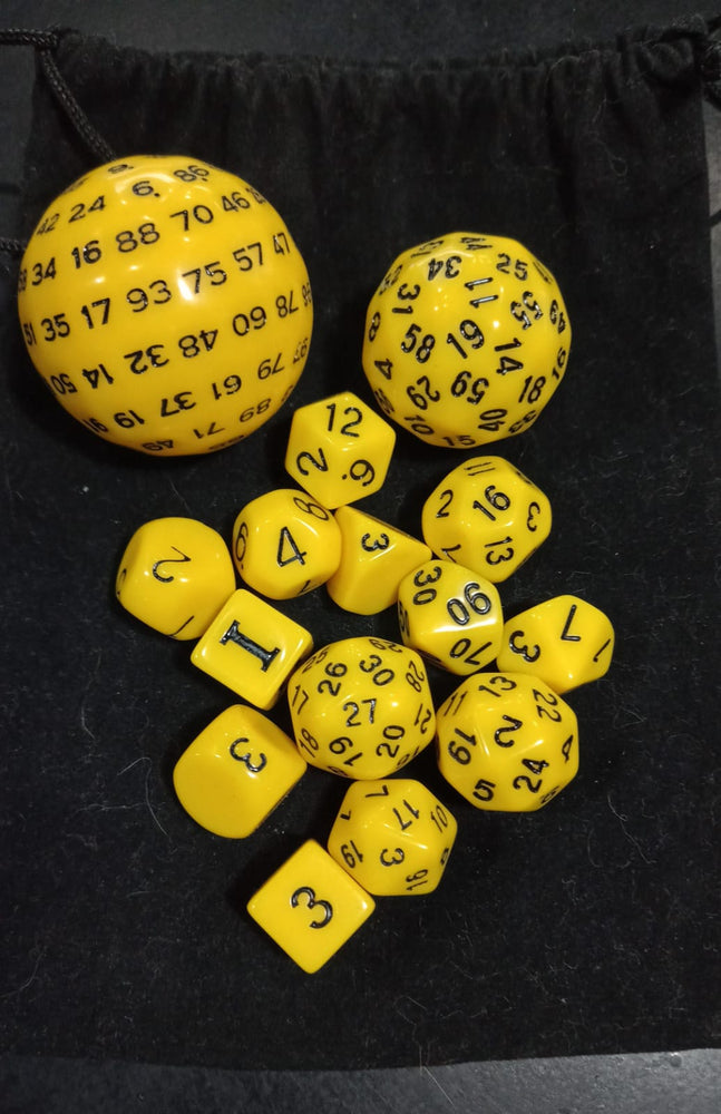 Dice 100 Yellow