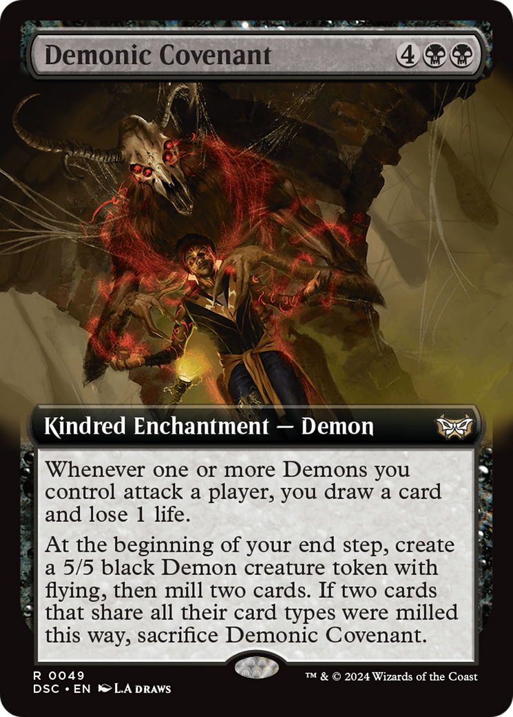 Demonic Covenant (Extended Art) [Duskmourn: House of Horror Commander] 