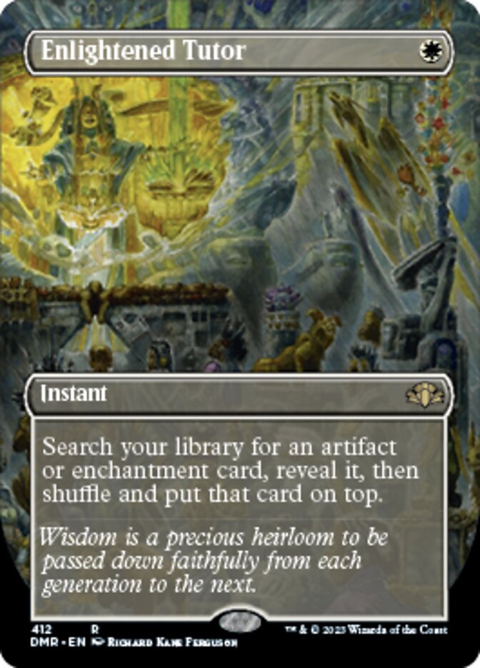 Enlightened Tutor (Borderless Alternate Art) [Dominaria Remastered] 