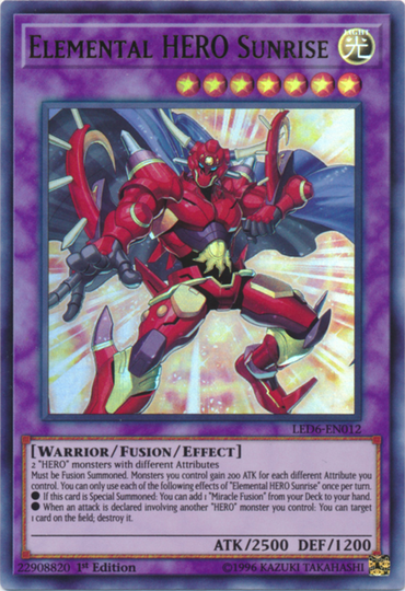 Elemental Hero Sunrise [LED6-EN012] Ultra Rare 