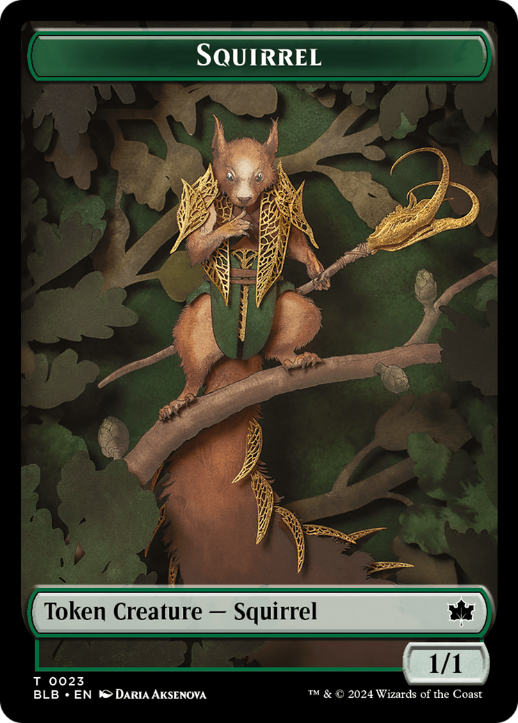 Squirrel // Starscape Cleric Double-Sided Token [Bloomburrow Tokens]