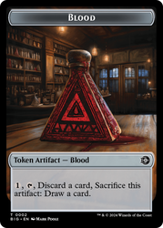 Blood // Plot Double-Sided Token [Outlaws of Thunder Junction: The Big Score Tokens] 